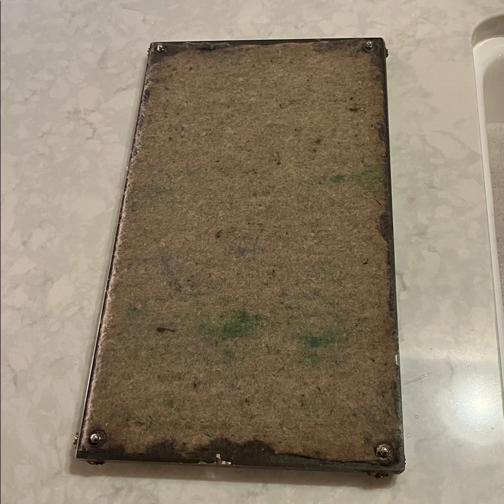MCM Vintage Lucite Vanity Mirror Tray with gold leave and acrylic accents